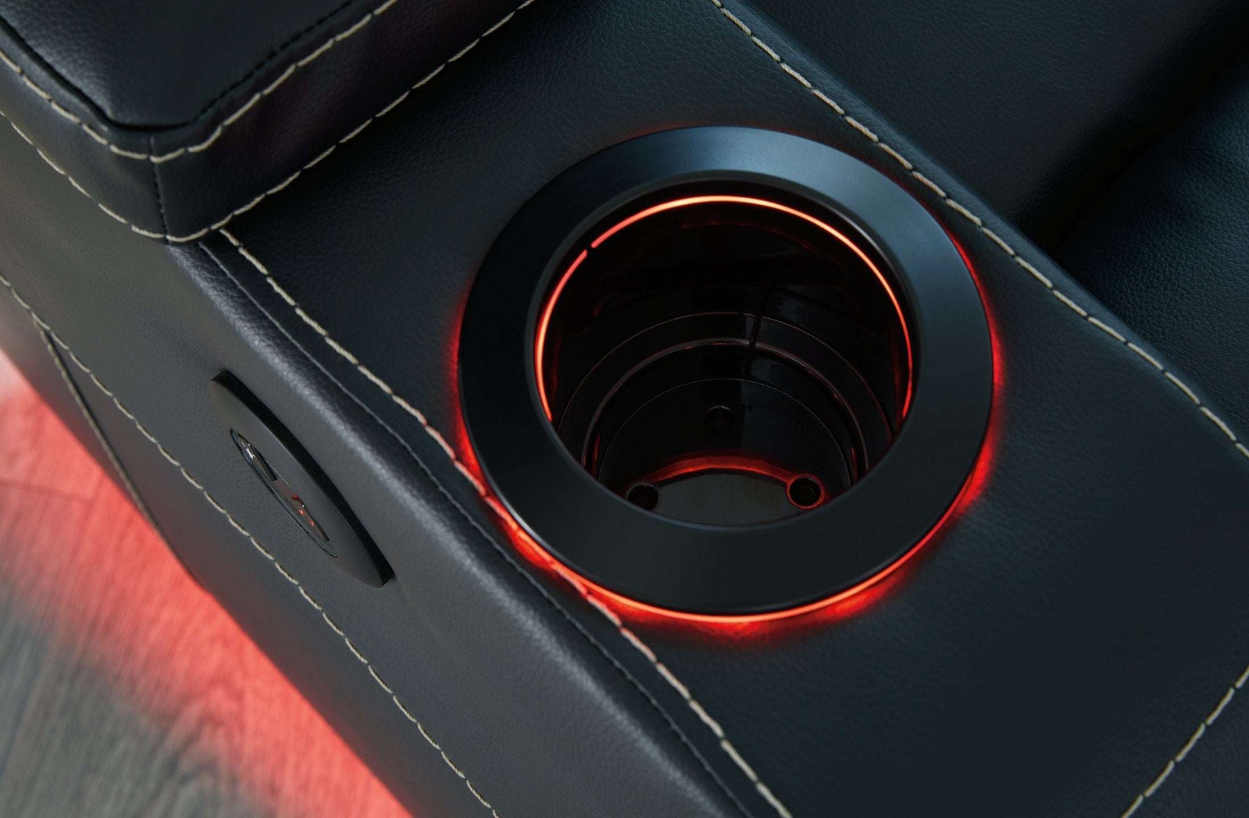 Center Point Reclining Sofa with Drop Down Table - Sofa - Half Price Furniture