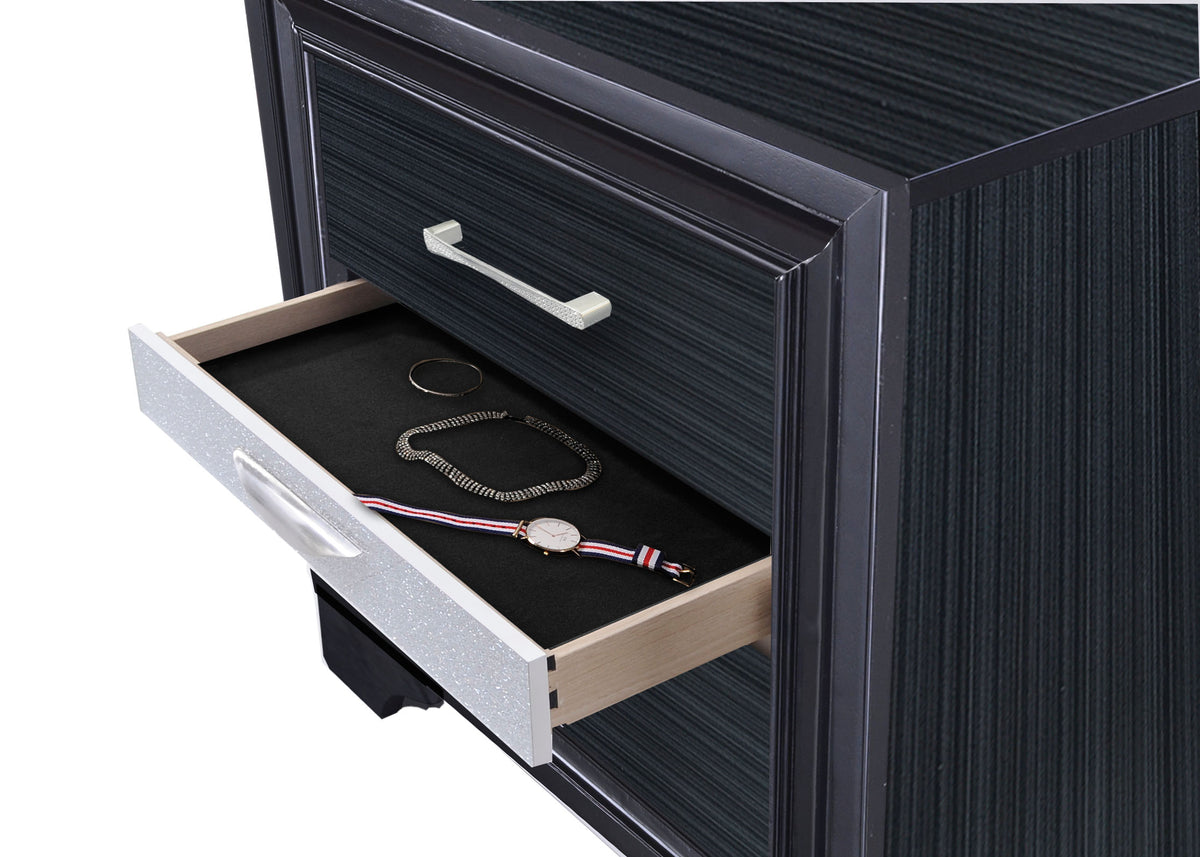 Naima Black Nightstand Half Price Furniture