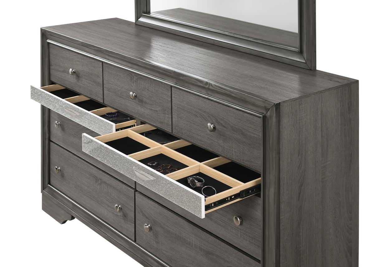 Naima Gray Dresser  Las Vegas Furniture Stores