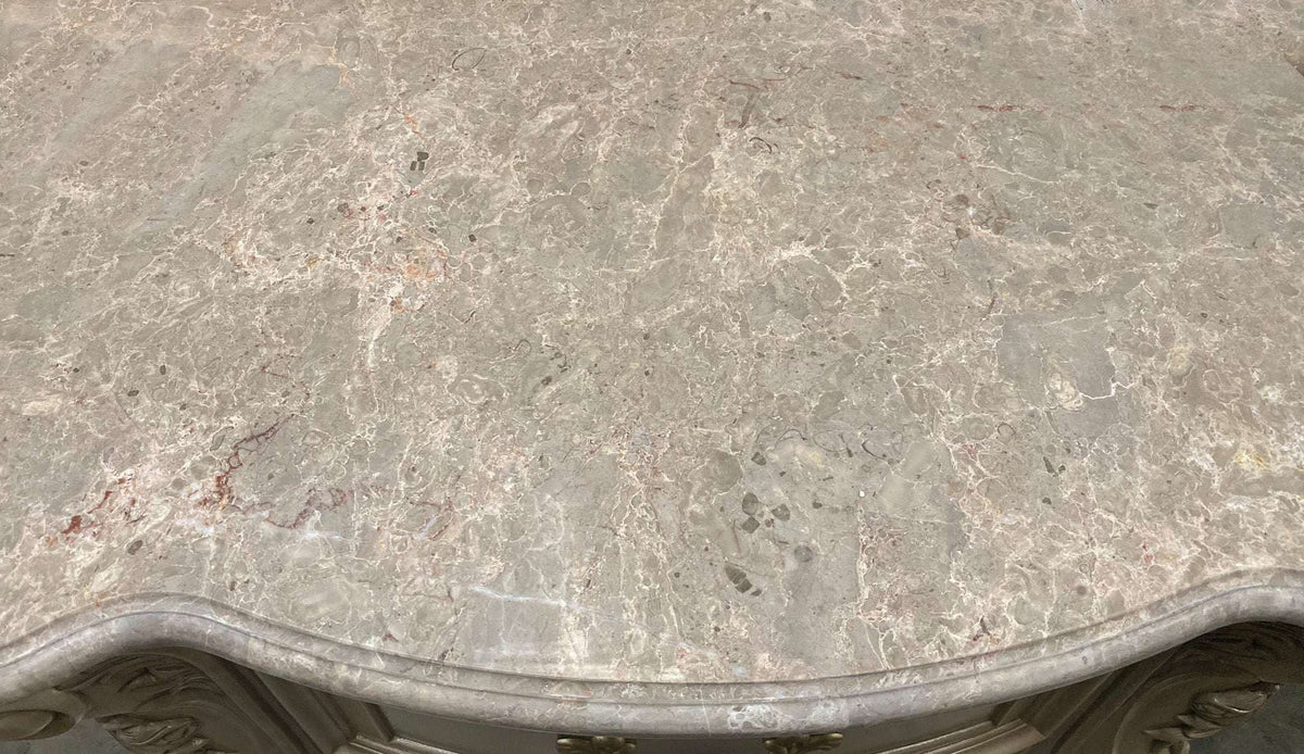 Gorsedd Marble & Antique White Nightstand - Half Price Furniture