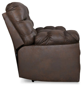 Derwin Reclining Loveseat with Console - Loveseat - Half Price Furniture