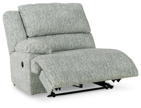 McClelland Reclining Sectional Loveseat with Console Half Price Furniture