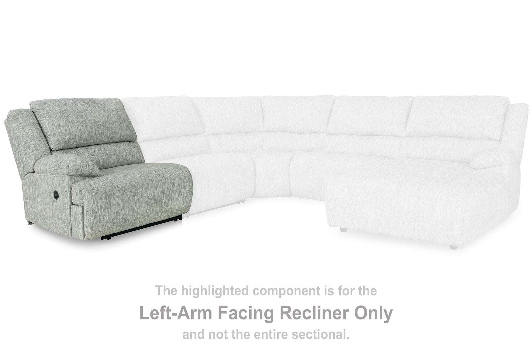 McClelland Reclining Sectional Loveseat with Console Half Price Furniture