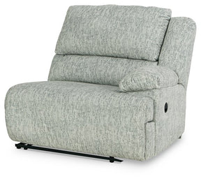 McClelland Reclining Sectional Loveseat with Console Half Price Furniture