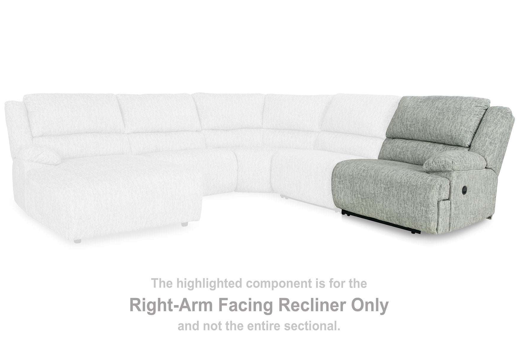 McClelland Reclining Sectional Loveseat with Console Half Price Furniture