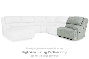 McClelland Reclining Sectional Loveseat with Console Half Price Furniture