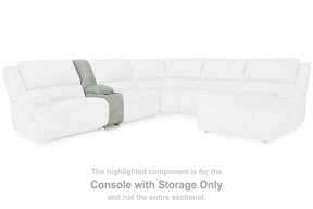 McClelland Reclining Sectional Loveseat with Console Half Price Furniture