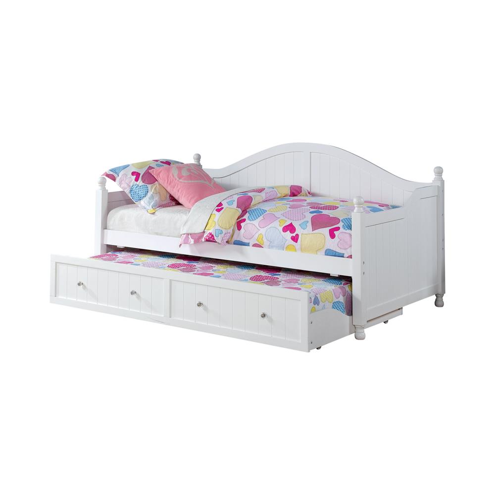 Julie Ann Twin Daybed with Trundle White  Half Price Furniture