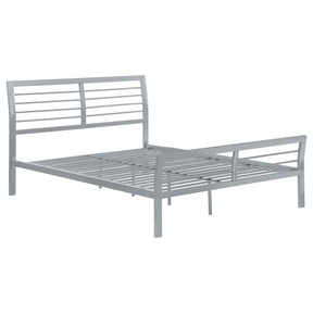 Cooper Full Metal Bed Silver Half Price Furniture