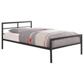 Fisher Twin Metal Bed Gunmetal Half Price Furniture