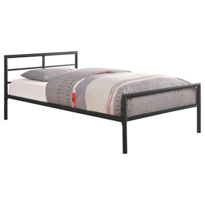 Fisher Twin Metal Bed Gunmetal Half Price Furniture