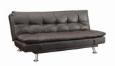 Dilleston Tufted Back Upholstered Sofa Bed Brown  Half Price Furniture