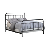 Livingston California King Panel Metal Bed Dark Bronze Half Price Furniture