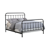 Livingston Queen Panel Metal Bed Dark Bronze Half Price Furniture