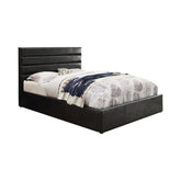 Riverbend Queen Upholstered Storage Bed Black Half Price Furniture