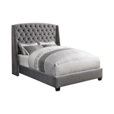 Pissarro California King Tufted Upholstered Bed Grey Half Price Furniture