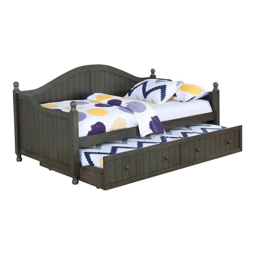 Julie Ann Twin Daybed with Trundle Warm Grey  Half Price Furniture