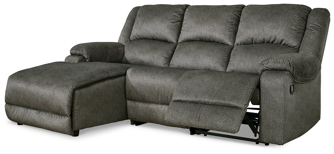 Benlocke Reclining Sectional with Chaise  Half Price Furniture
