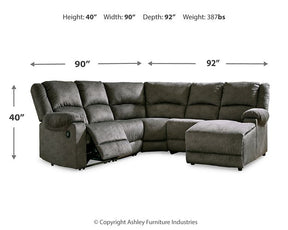 Benlocke Reclining Sectional with Chaise - Sectional - Half Price Furniture