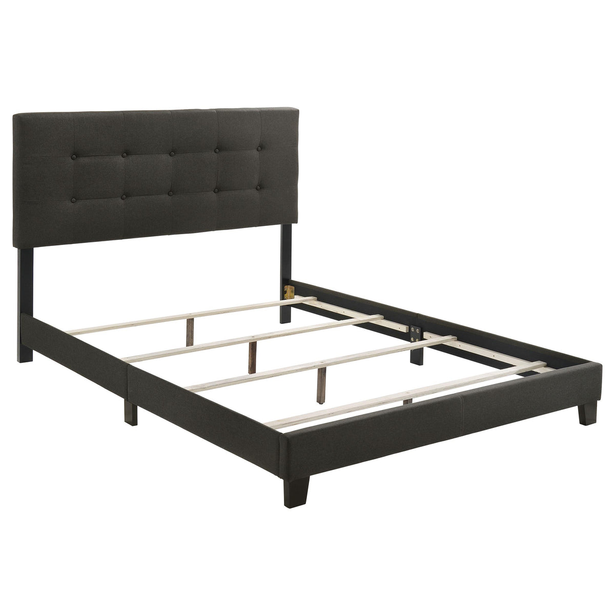 Mapes Upholstered Tufted Full Bed Charcoal  Half Price Furniture
