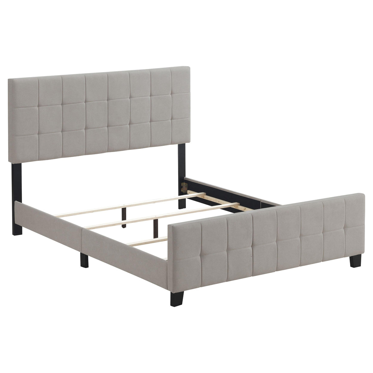 Fairfield Eastern King Upholstered Panel Bed Beige  Half Price Furniture
