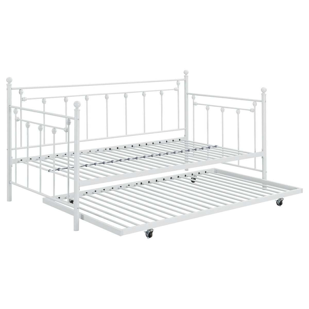 Nocus Spindle Metal Twin Daybed with Trundle  Half Price Furniture