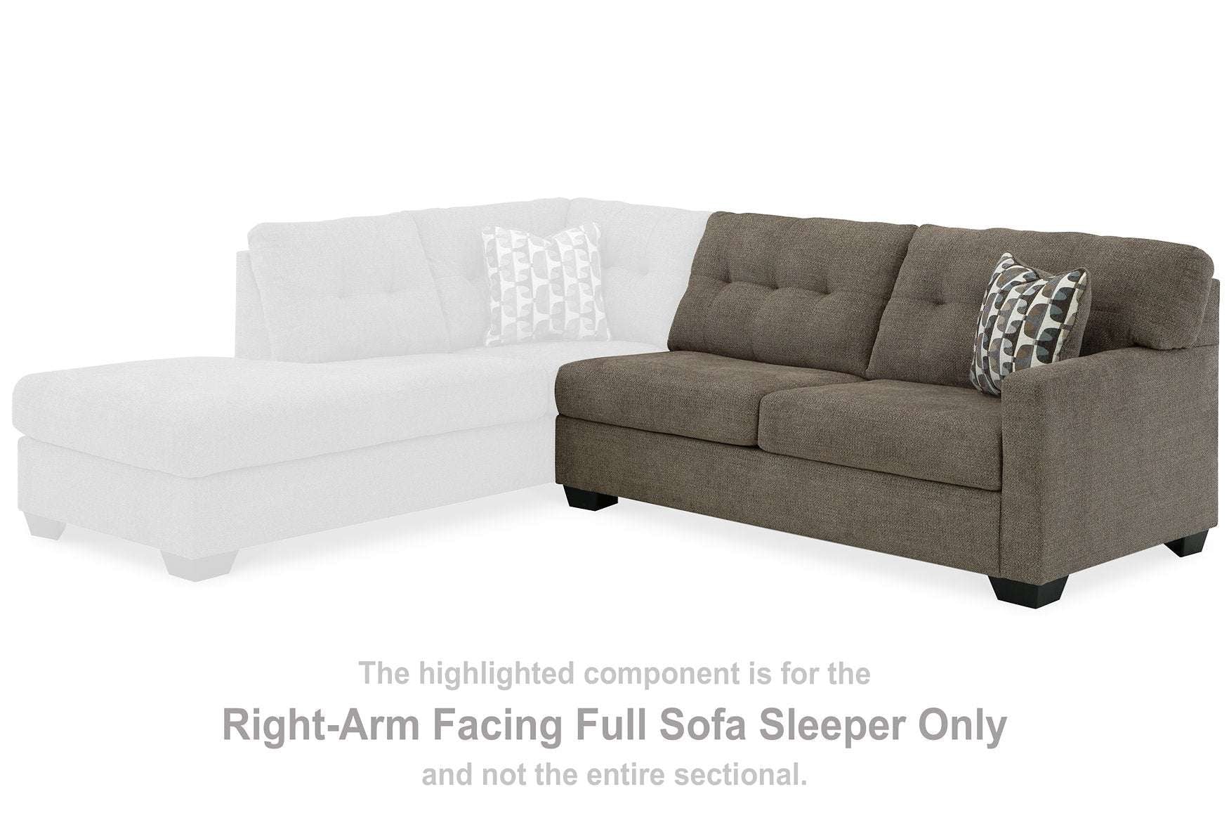 Mahoney 2-Piece Sleeper Sectional with Chaise Half Price Furniture