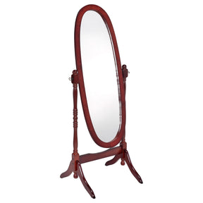 Foyet Oval Cheval Mirror Merlot  Half Price Furniture