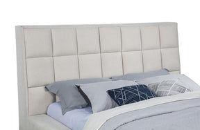 Dreux Upholstered California King Panel Platform Bed Cream