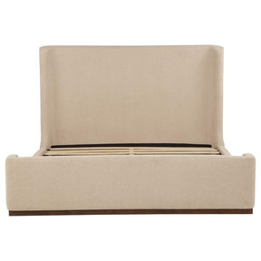 Nala Eastern King Fabric Upholstered Platform Bed Tan