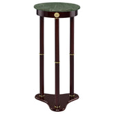 Edie Round Marble Top Accent Table Merlot Half Price Furniture