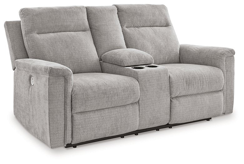 Barnsana Power Reclining Loveseat with Console Barnsana Power Reclining Loveseat with Console Half Price Furniture