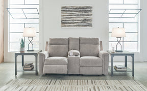 Barnsana Power Reclining Loveseat with Console - Loveseat - Half Price Furniture