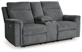 Barnsana Power Reclining Loveseat with Console - Loveseat - Half Price Furniture