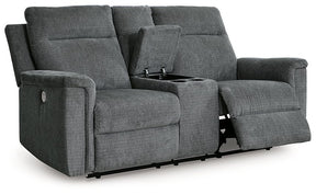 Barnsana Power Reclining Loveseat with Console Barnsana Power Reclining Loveseat with Console Half Price Furniture