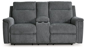 Barnsana Power Reclining Loveseat with Console  Half Price Furniture