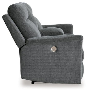 Barnsana Power Reclining Loveseat with Console - Loveseat - Half Price Furniture