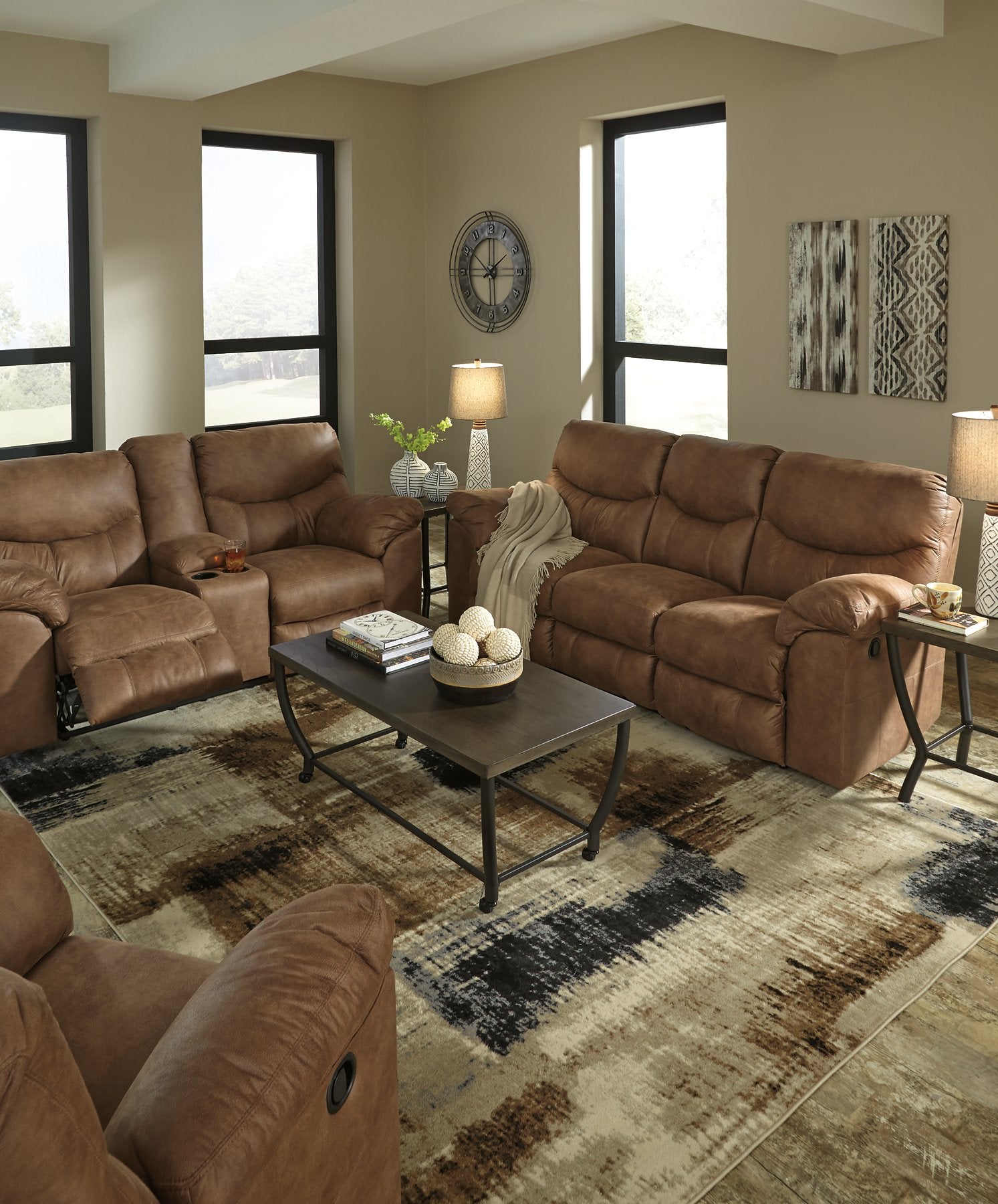Boxberg Reclining Loveseat with Console - Half Price Furniture