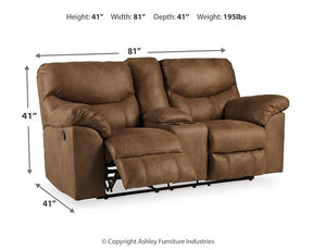 Boxberg Reclining Loveseat with Console - Loveseat - Half Price Furniture