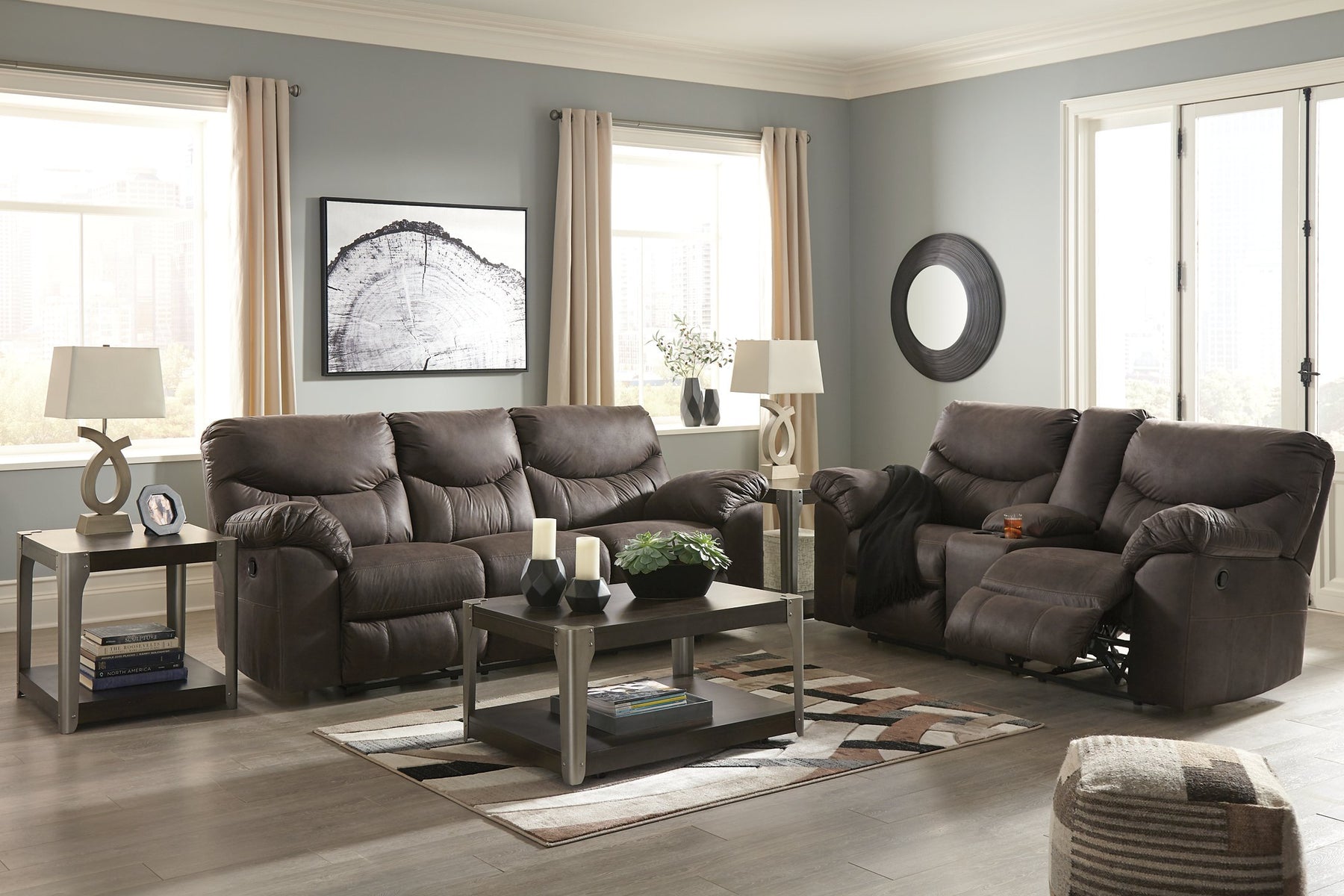Boxberg Reclining Loveseat with Console - Half Price Furniture