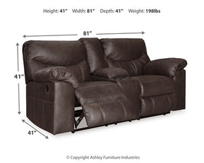 Boxberg Reclining Loveseat with Console - Loveseat - Half Price Furniture