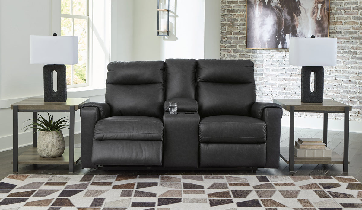 Axtellton Power Reclining Loveseat with Console Axtellton Power Reclining Loveseat with Console Half Price Furniture