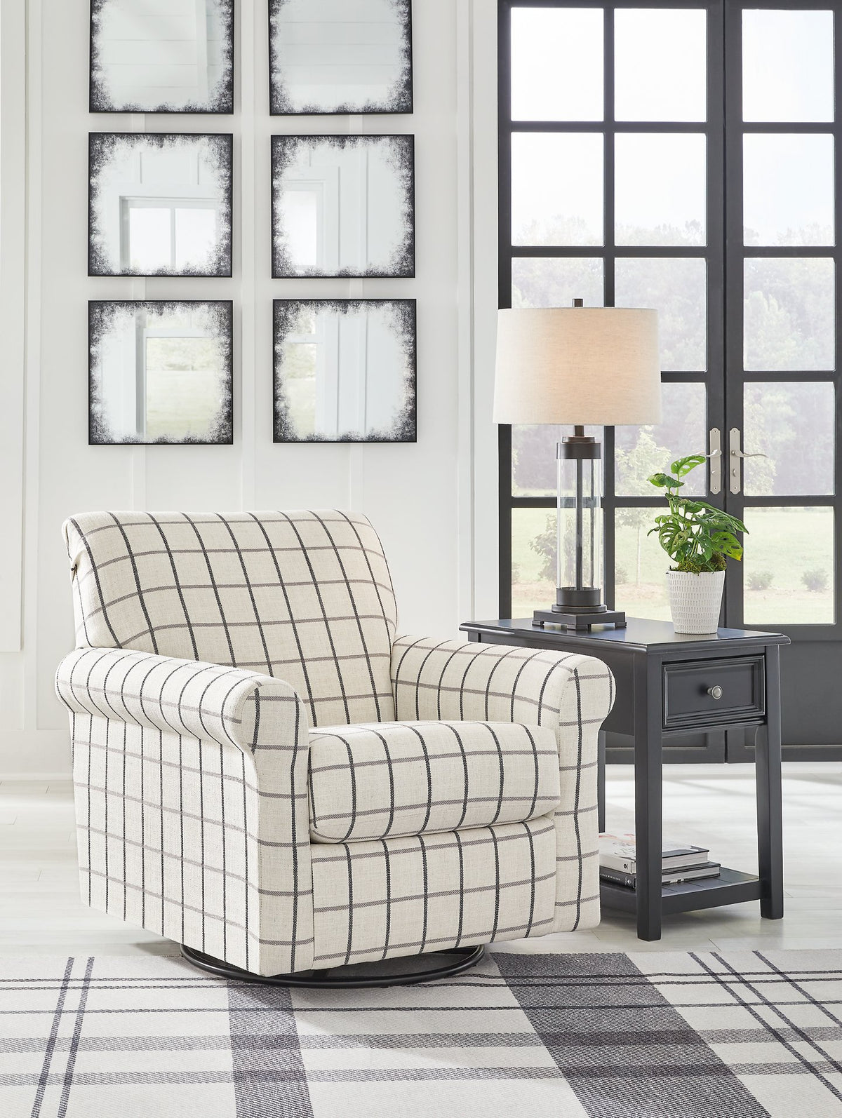 Davinca Swivel Glider Accent Chair - Half Price Furniture