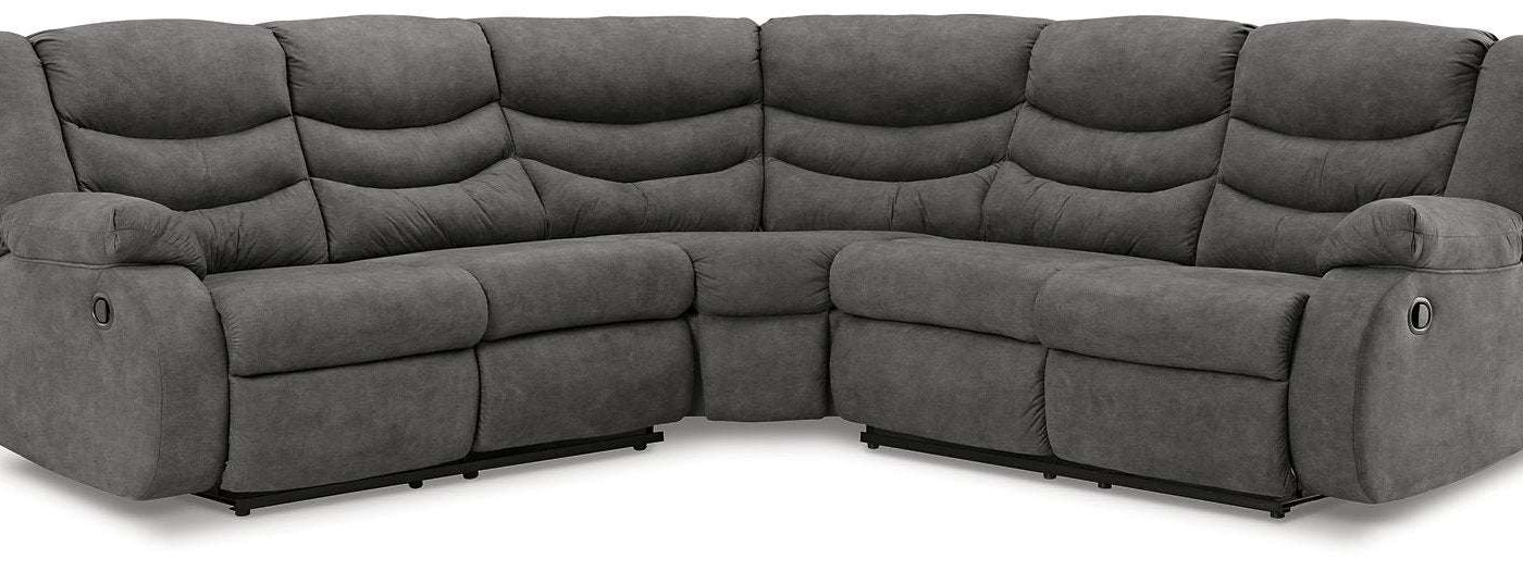 Partymate 2-Piece Reclining Sectional Half Price Furniture