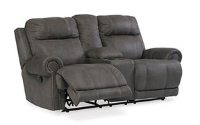 Austere Reclining Loveseat with Console - Half Price Furniture