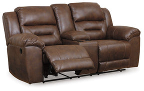 Stoneland Reclining Loveseat with Console Half Price Furniture