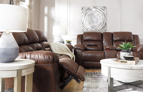 Stoneland Reclining Loveseat with Console Half Price Furniture