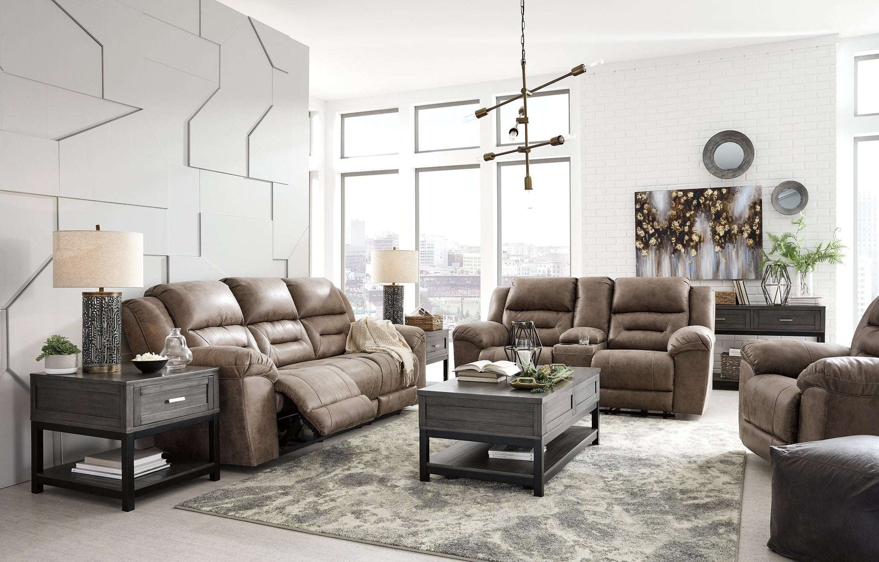 Stoneland Power Reclining Sofa - Half Price Furniture