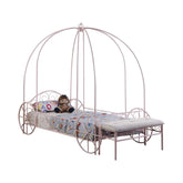 Massi Twin Canopy Bed Powder Pink  Half Price Furniture