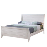 Selena Full Sleigh Platform Bed Cream White Half Price Furniture